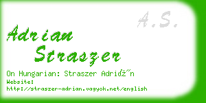 adrian straszer business card